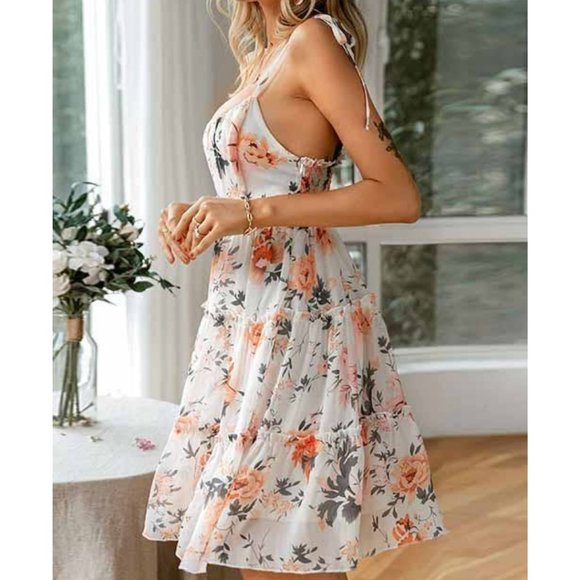 Lovely Floral Spaghetti Strap Mini Dress - Picture 5 of 6